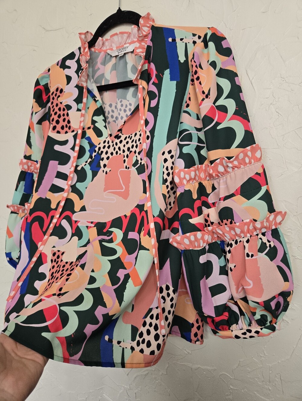 Crosby By Mollie Burch Colorful Jungle Book Long Sleeve Top, Xs View 4